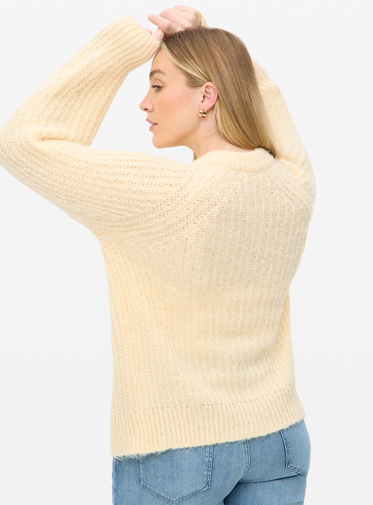 Light Yellow Raglan Sleeve Cardigan 8 - Image 5 thumbnail